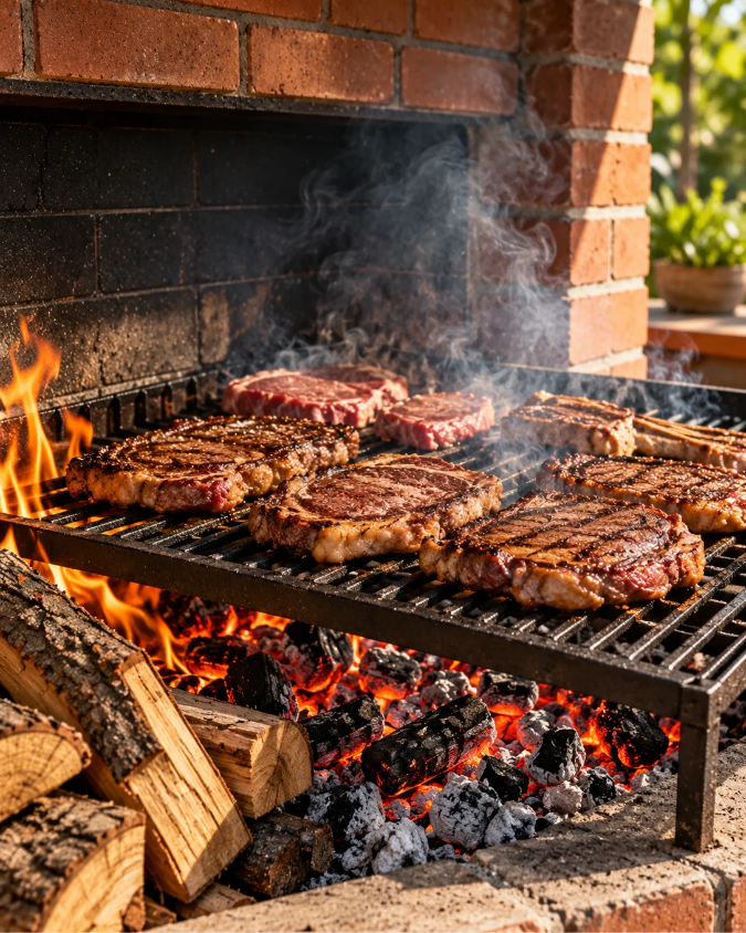 Cada churrasco, uma churrasqueira